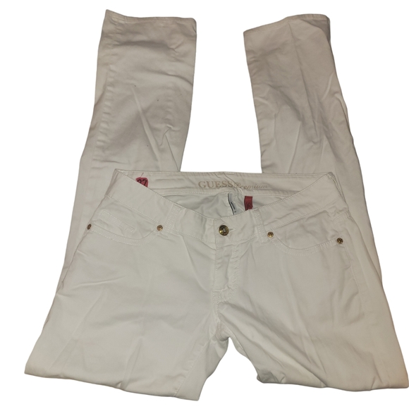 Guess Premium Starlet Narrow Leg White Pants 27 - Picture 1 of 5